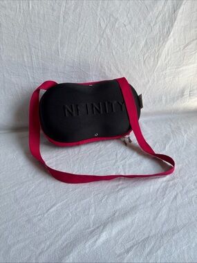 NFINITY cheerleading shoe case Black and Fuchsia portable traveling case Sz 7